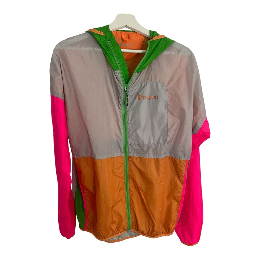 Cotopaxi Teca Windbreaker Full-zip Multicolor  Lightweight Hooded Women’s Large